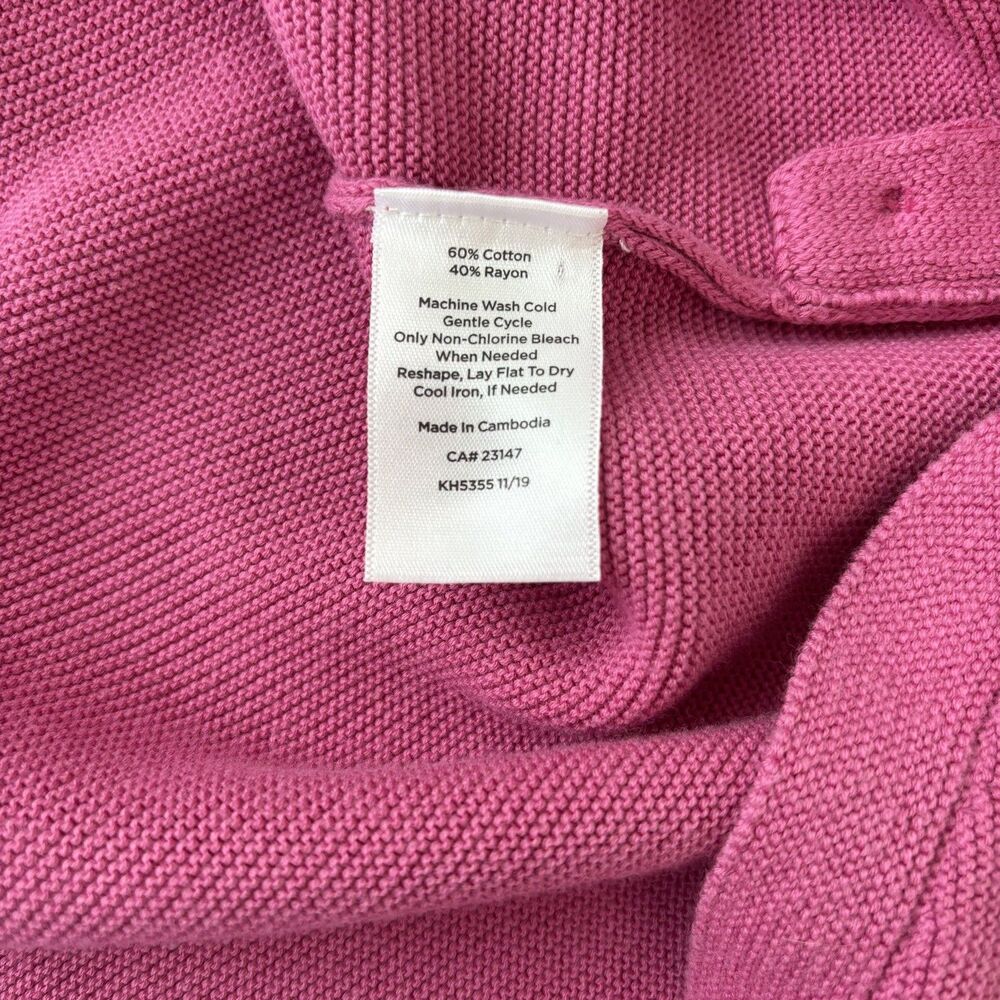 Talbots Womens Rose Pink Sweater Size M Office Classic Preppy Feminine Soft Cozy - Picture 9 of 12